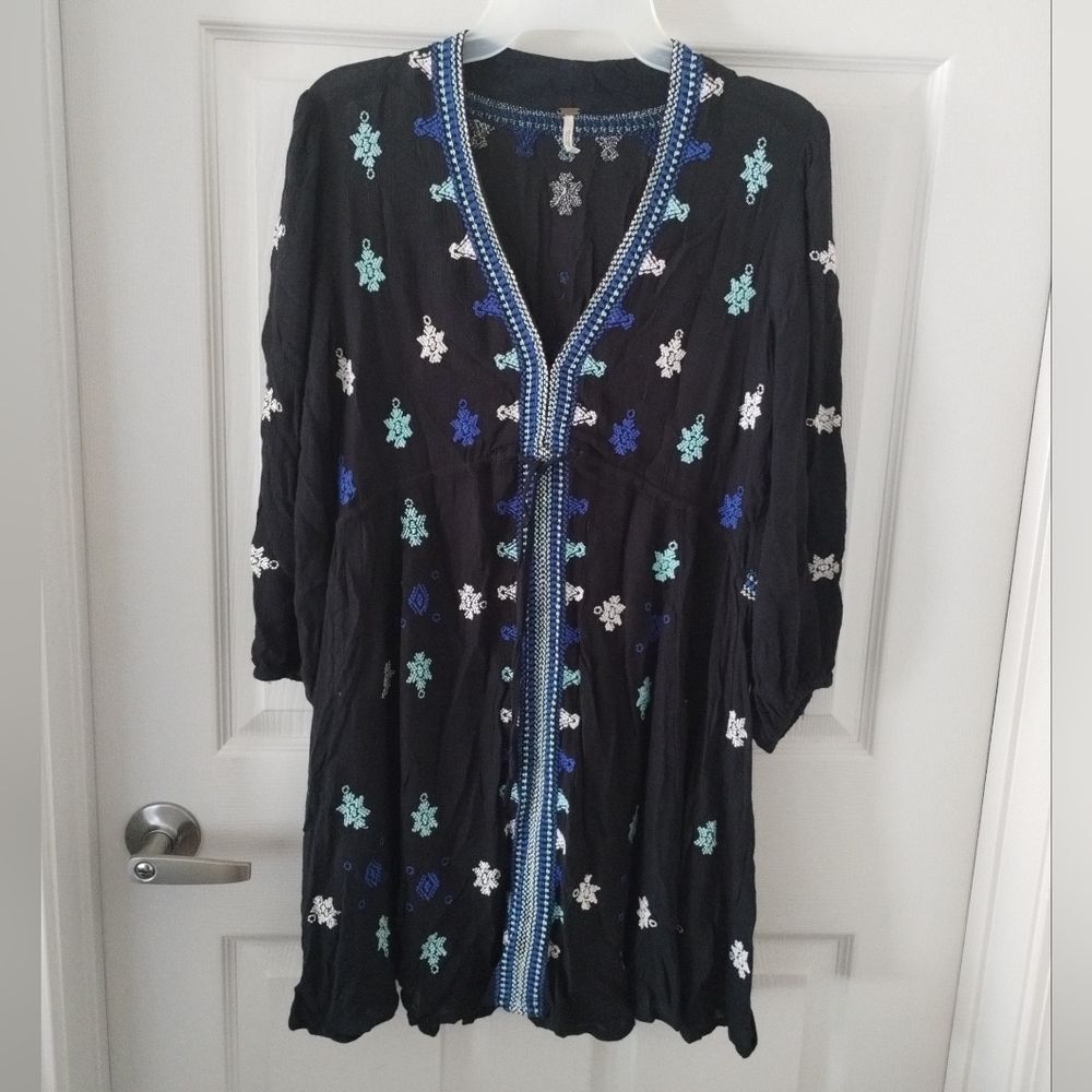 Free People Star Gazer Embroidered Dress XS - Picture 2 of 6